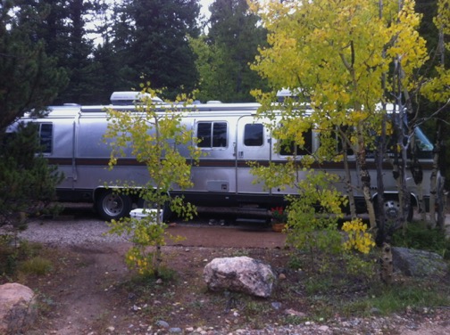 Camping in our Airstream during our vacation