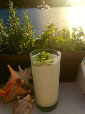 Coconut cocktails at Sunset