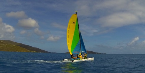 sailing at the Bitter End Yacht Club